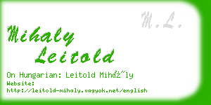 mihaly leitold business card